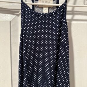 Navy polka dot dress
